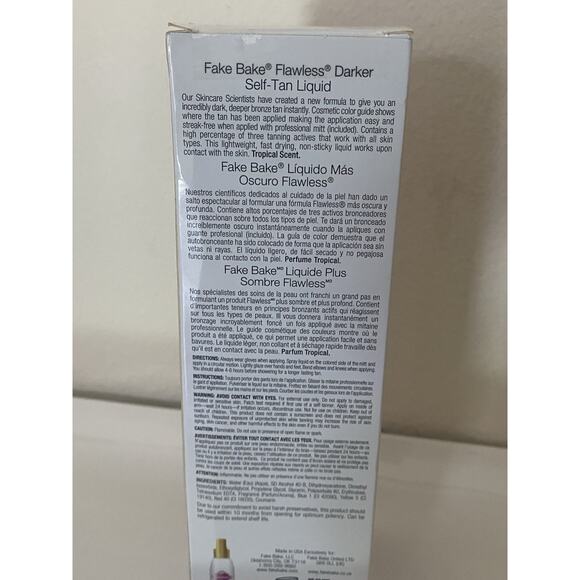 Fake Bake Flawless Darker Self-Tan Liquid 177ml Application Mitt Unisex SEALED - Picture 5 of 5